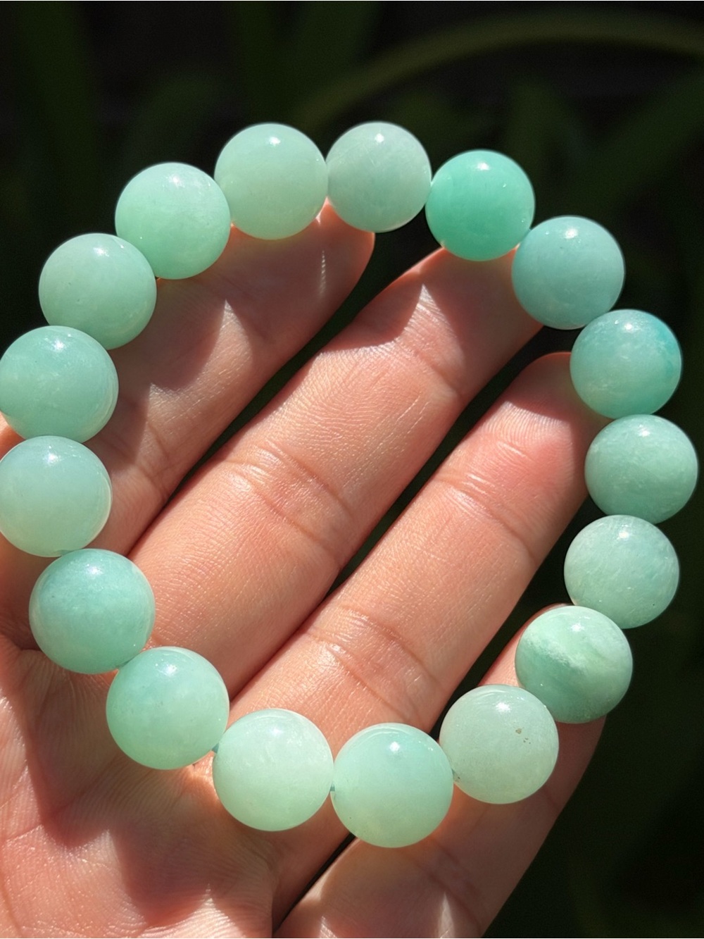 12mm stretchable ice amazonite bracelet 2226